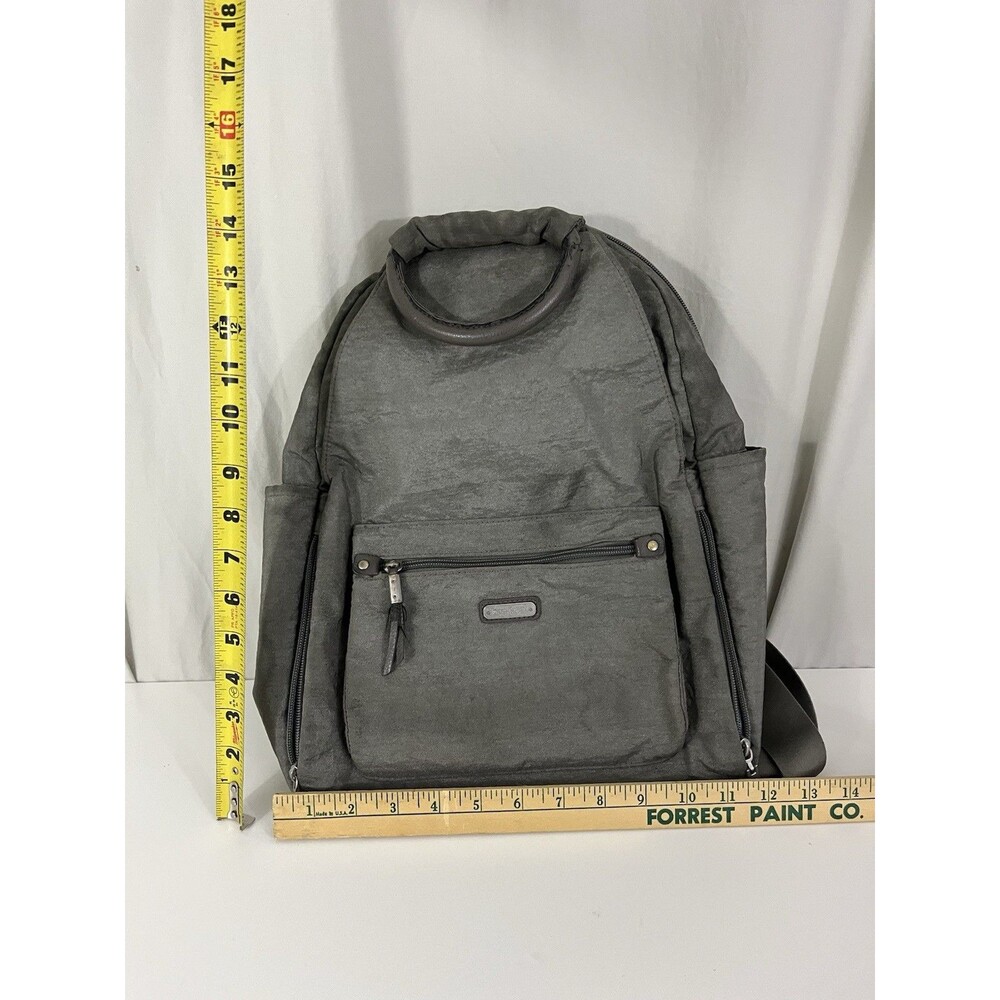 BAGGALLINI All Day AntiTheft RFID Protection Nylon Backpack GREY - Picture 5 of 7